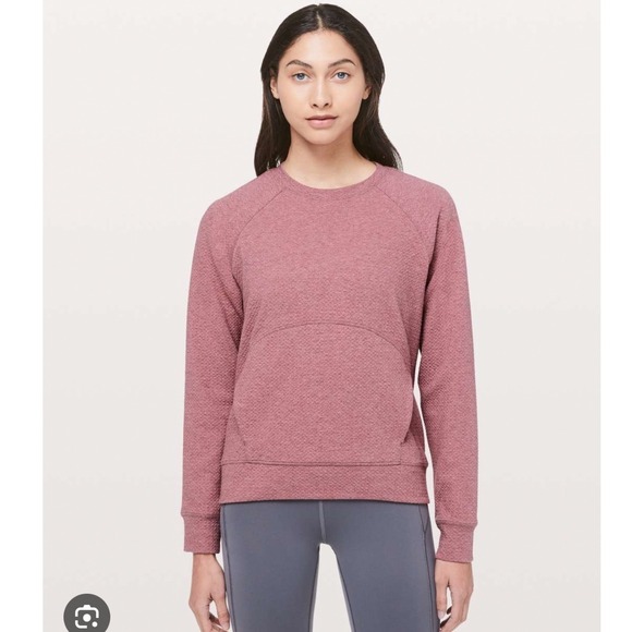 Lululemon Tops - Lululemon Catch A‎ Moment Crew Heathered So Merlot